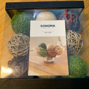 SONOMA life + style 9-Piece Decorative Spheres Vase Filler Set, Green, Brown,